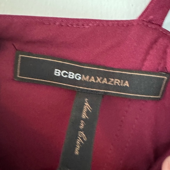 BCBG Maxazria mini one shoulder dress in gorgeous raspberry color - Picture 5 of 5